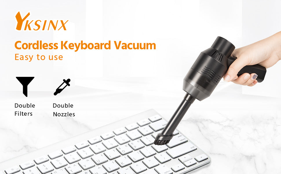 2 IN 1 VACUUM CLEANER,  Mini Handheld Vacuum Cordless, Keyboard Vacuum Cleaner, Eraser Crunbs, Paper Scrap, Bread Crumbs, Car Device, Pet House