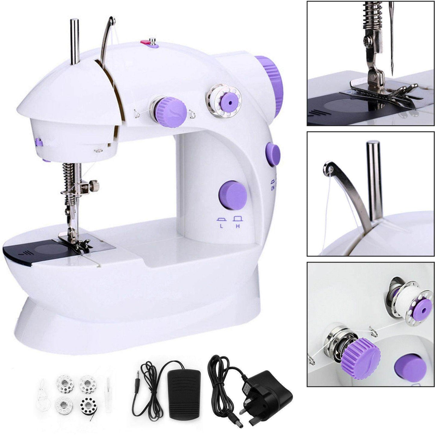 Mini Sewing Machine SM-202A - Electric Portable Household Sewing Machine for Beginners