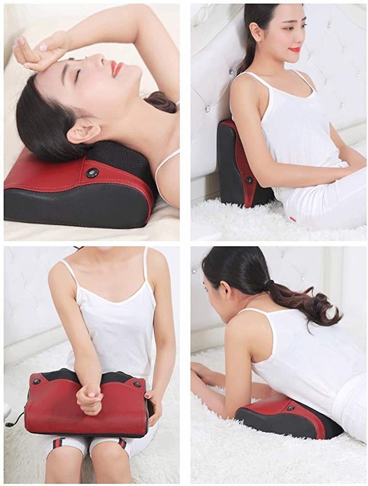 Neck Massager, Electric Back Massager with Heat, Deep Tissue Kneading Massage Pillow for Shoulder, Legs, Foot, Body Muscle Fatigue Relief