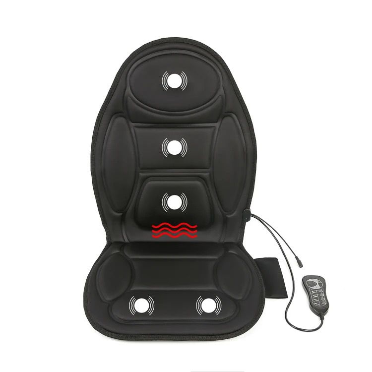 Back Massager for Home Office / Seat Massage Pad Neck Car Electric / Seat Cushion with Heat Vibration / Warm Massage Cushion/ 5 Motors Seat