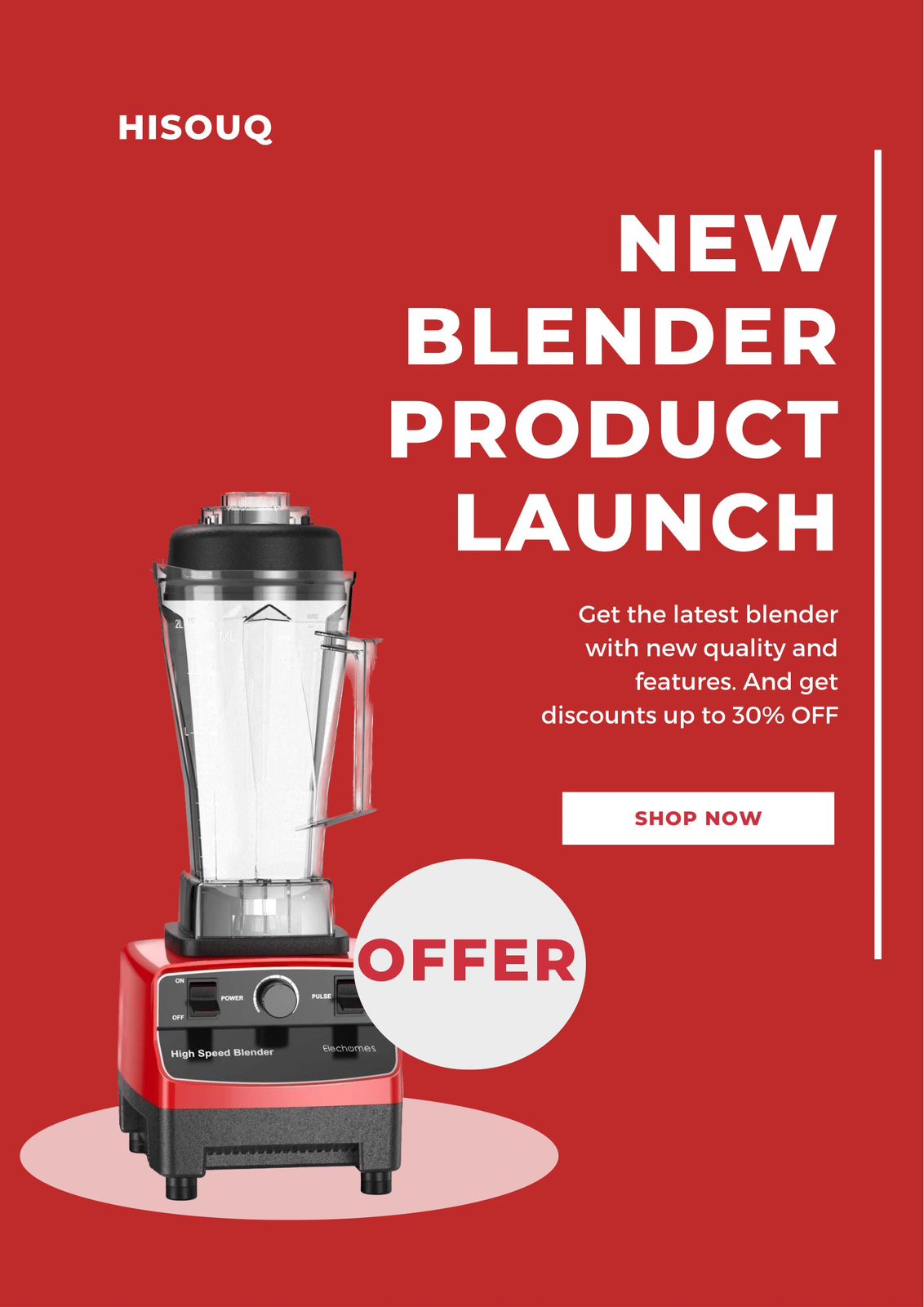 2200W Heavy Duty Professional Blender Mixer Juicer SC-1589