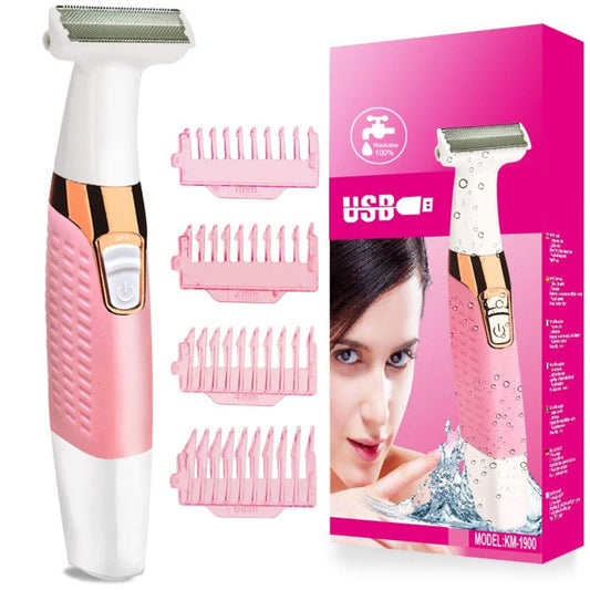 Kemei Rechargeable  Eyebrow Trimmer and Facial Trimmer Adheres to Skin Wet and Dry for Women KM-1900