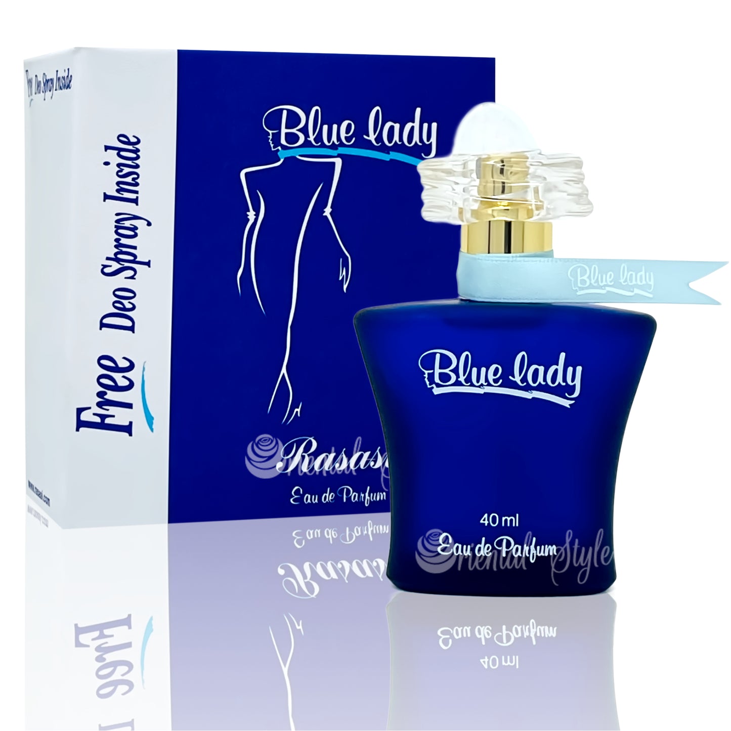 Rasasi Blue Lady for Women with Free Deo Spray Inside EDP 40ML