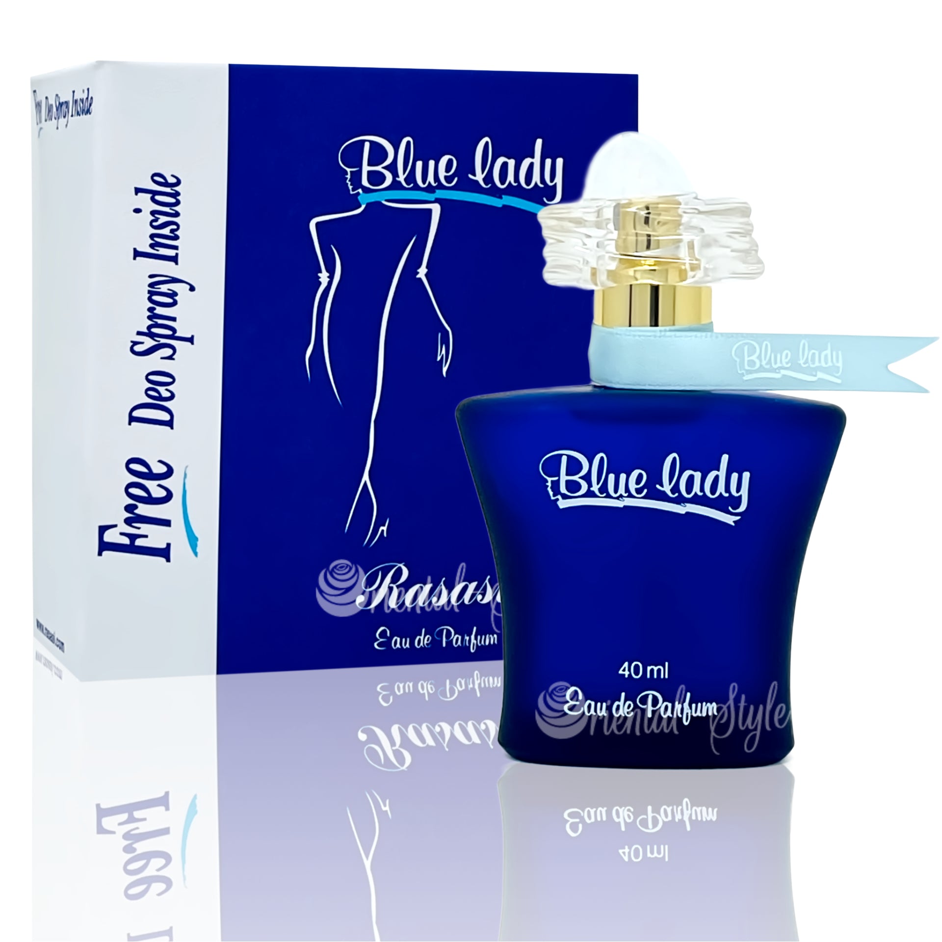 Rasasi Blue Lady for Women with Free Deo Spray Inside EDP 40ML