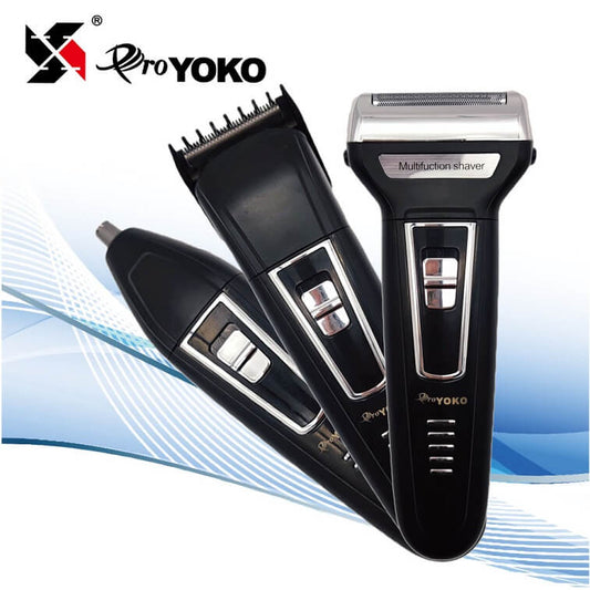 Yoko 3in1 Rechargeable Trimmer Hair Shaver Clipper Nose Trimmer YK6558